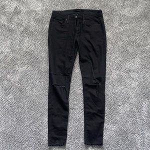 Joes Jeans Black Denim with holes at the Knee size 26